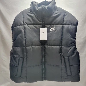 Nike Sportswear Classic Puffer Therma-FIT Loose Vest Women Sz Small #FB7679-010 - Picture 1 of 7