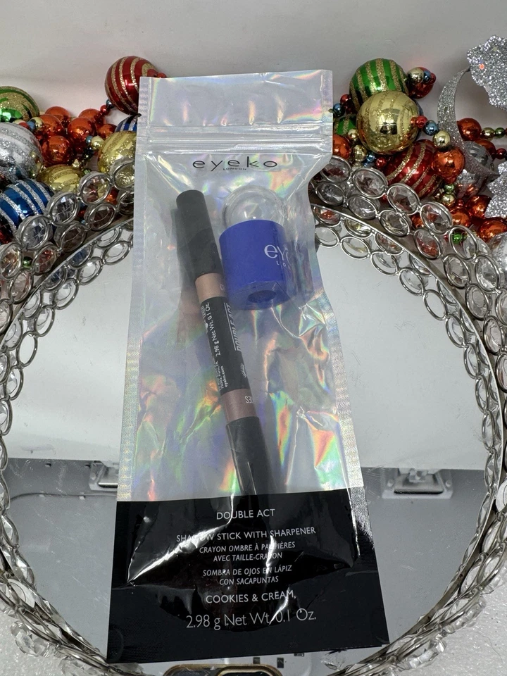 Eyeko Double Act Shadow Stick w/Sharpener Cookies & Cream 2.98g/0.1oz NEW - Image 1 of 4