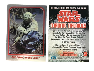 STAR WARS CHROME ARCHIVES (TOPPS 1999) #P2 YODA "WELCOME YOUNG LUKE"SHARP CORNER - Image 1 of 3