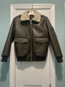 ZARA JUNGEN DOPPELSEITIGE KUNSTLEDER FLEECEJACKE GRÖSSE 11-12 JAHRE - Bild 1 von 3