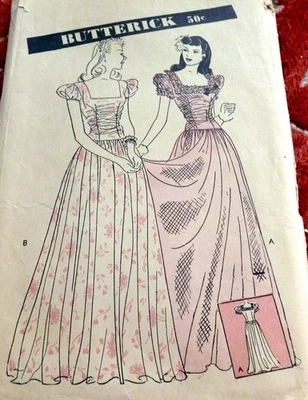 *ENCANTADOR VESTIDO DE NOCHE DE COLECCIÓN AÑOS 40 BUTTERICK patrón de costura 16/34 Foto 1 de 2