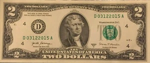 2017A 2$ Birthday Note D03122015 Crispy New (3/12/2015) - Picture 1 of 2