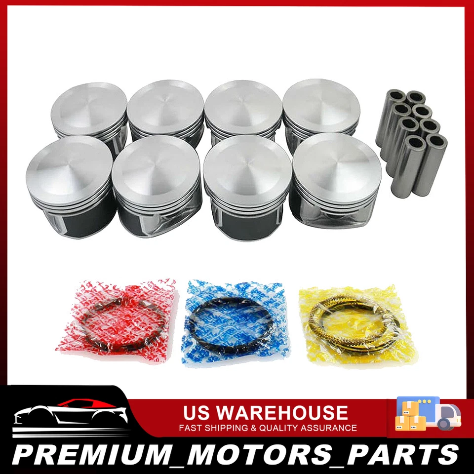 Pistons & Rings Set for 2003-2006 Dodge Ram 1500 Chrysler Jeep 5.7L Hemi OHV - Image 1 of 4
