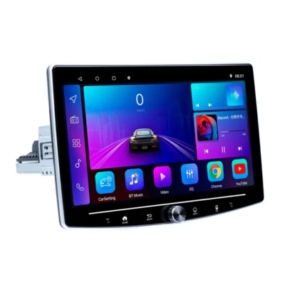 10.1" HD 1Din Android 12 Touch Rotatable Screen Car Carplay Stereo Radio 1+32GB - Image 1 of 4