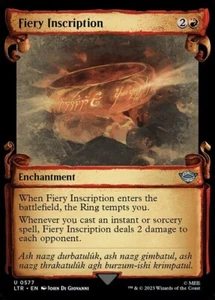 Fiery Inscription Showcase Scroll FOIL #577 | LTR The Lord Of The Rings | MTG - Picture 1 of 1