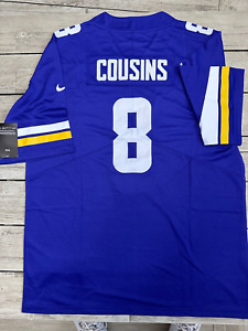 New!!! Minnesota Vikings #8 Kirk Cousins Purple Football Jersey X-Large