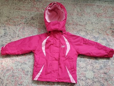Girl's New Balance Pink Winter Coat/Jacket-Removable Hood-Size 4-GUC - Image 1 of 4