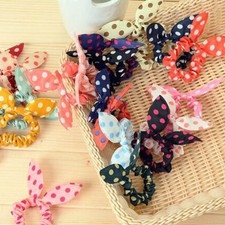 10PC Bow Hair Elastic Kids&Girls Hair  Band Polka Dot Ponytail Holders