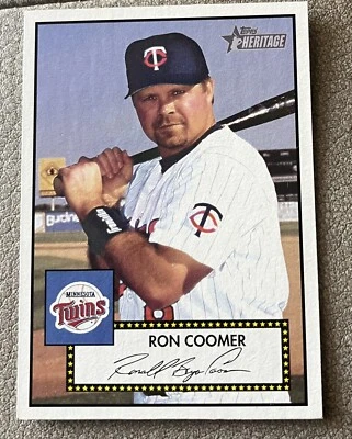 Minnesota Twins Ron Coomer 2001 Topps Heritage Baseball Card #109 - Image 1 of 2