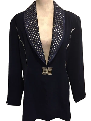 Chaqueta St. Anthony Talla 14, Borde Azul Marino Estrás Lentejuelas Para Mujer...++ Foto 1 de 4
