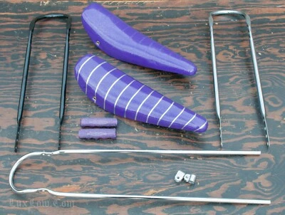 Purple S Banana SEAT SISSYBAR GRIPS Vintage Schwinn Stingray Bicycle Bike Saddle
