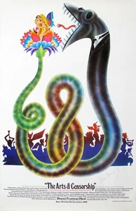 ANTI - CENSORSHIP POSTER by ALAN ALDRIGE 1968 - ORIGINAL - SIGNED by AA - Bild 1 von 1