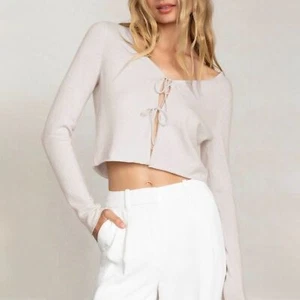 Cárdigan para mujer NakedCashmere Chey cachemir con lazo delantero en pétalo grande nuevo con etiquetas - Imagen 1 de 12