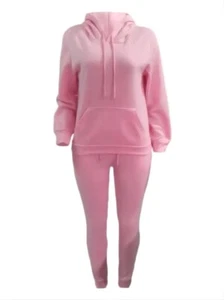 Women's Casual Two-Piece Set: Drawstring Pantsuits, Hoodies Tops & Sweatpants - Picture 1 of 3