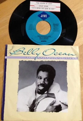 Billy Ocean 45 The Colour Of Love / It's Never Too Late To Try  w/ts   w/PS Foto 1 de 4