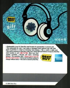 BEST BUY Hear, Headphones ( 2004 ) Holographic Foil Gift Card ( $0 ) - Picture 1 of 1