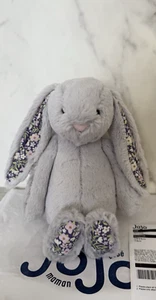 *Rare* Jellycat Blossom Silver Bunny ‘Bloom’ Medium - Brand New w/ tags - Picture 1 of 2