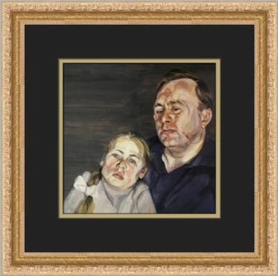 Impresión enmarcada personalizada del hombre y su hija de Lucian Freud  Foto 1 de 2