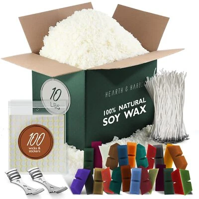 	Natural Soy Wax and DIY Candle Making Supplies - 10 Lbs Soy Candle Wax Flake... - Image 1 of 4