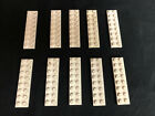 Lego 10 x 4758 płyta elektryczna 2 x 8 z kontaktami biały biały używany grany