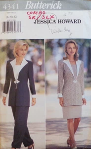 Butterick Sewing Pattern 4341 Jessica Howard Jacket Skirt Pants Sizes 18-22 UC - Picture 1 of 6