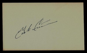 "St. Louis Cardinals" Jack Crimian Hand Signed 3X5 Card Signature Auctions LOA