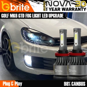 2 x GOLF MK6 GTD GTI H11 H8 72W 8000 lumens LED fog light bulbs kit Gbrite - Picture 1 of 9