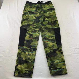 Lands End Sweatpants Boys 2XL Green Cargo Camouflage Camo Patch Drawstring - Picture 1 of 8