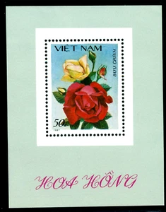 1988 Flowers,Roses,Rosen,Rossiers,Vietnam,Mi.Bl.59,MNH - Picture 1 of 1