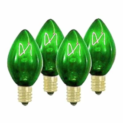 C-7 CHRISTMAS LIGHTS USED TESTED LOT OF 25 GREEN - Image 1 of 3