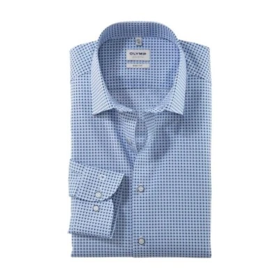 Camicia Da Uomo Olymp Level Five Blu Minimal 215774 15 - Immagine 1 di 4