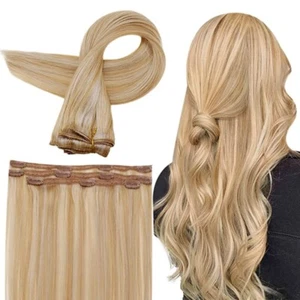 RUNATURE Haarspangen Karamellblond mit Platinblond 3 Stck. 10"" - Bild 1 von 6
