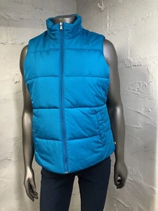 Womens Made For Life Blue Puffer Vest Sz L Large - Picture 1 of 3