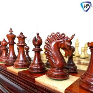 Bud Rosewood Staunton Chess Pieces Set King 4.5" Queens Gambit Luxury Chess set