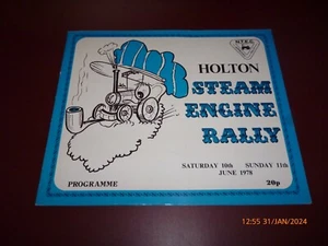 HOLTON OXFORD OXFORDSHIRE STEAM ENGINE RALLY 1978 FOLD OUT PROGRAMME/EXHIBITORS - Picture 1 of 4