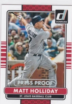 Donruss Press Proof Silver #93 Matt Holliday Cardinals 2015/199 ¡Envío gratuito! Foto 1 de 2