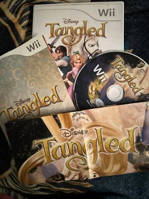 Disney Tangled (Nintendo Wii, 2010) Complete  with Manual And Poster - Image 1 of 4