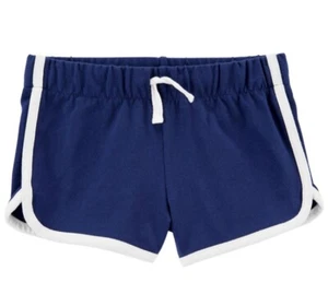 New Oshkosh B'gosh Girls Athletic Shorts 4T Navy Blue White Trim - Picture 1 of 6