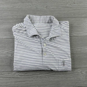 Camisa Polo B Draddy Para Hombre Mediana Blanca Bolsillos a Rayas Greenwich Country Club - Imagen 1 de 9
