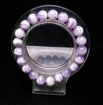 Brazalete Brazalete Cristal Amatista Morado Sueño Natural 9,4 mm Hecho a Mano Foto 1 de 4