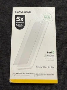 BodyGuardz Pure 3 Tempered Glass Screen Protector Samsung Galaxy S24 Ultra NEW - Picture 1 of 2
