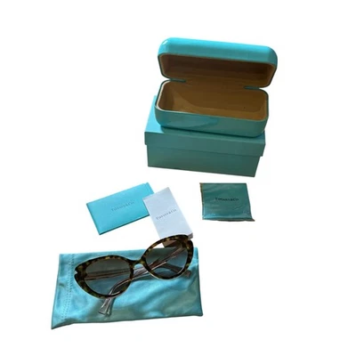 Tiffany & Co. Sunglasses Frames Brown Havana Pink Brown with Case & Box - Image 1 of 4