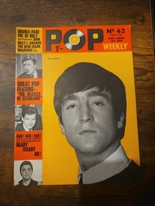Pop Weekly Magazine Beatles John Lennon 1964 No.42 - Picture 1 of 2