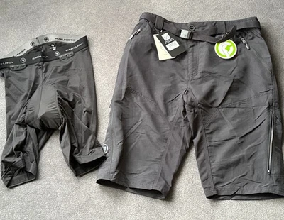 BNWT Endura Hummvee Black Men's MTB/Cycling Shorts Size XL With Clickfast Liner - Image 1 of 4