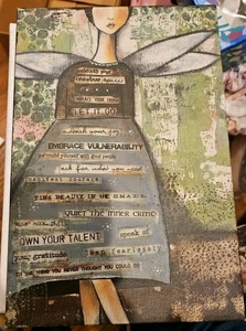 Colección Kelly Rae Roberts arte de pared inspirador creativo Demdaco 8 x 12 pulgadas - Imagen 1 de 3