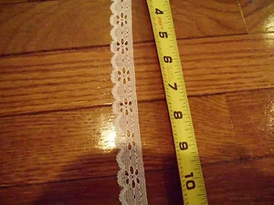 3/4 Zoll x 10 Yards, weiße Spitze, mehrere Chargen verfügbar - Menge # C32 - Bild 1 von 3