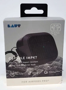 LAUT Capsule IMPKT Durable Case for Apple AirPods Pro, Heavy-Duty Carabiner Clip - Picture 1 of 3