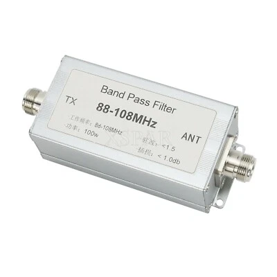 Band Pass Filter BPF 88-108MHz Bandpass Filter Anti-Interference 100W x-TOP - Image 1 of 4