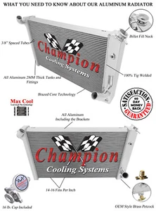 SR Champion 3 Row Radiator for 1973 - 1976 Chevrolet Corvette V8 Engine #CC478B - Picture 1 of 7