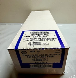 10 Stck. 5/8 Zoll - 11 x 12 Zoll Keilanker, 304 Edelstahl - Bild 1 von 5